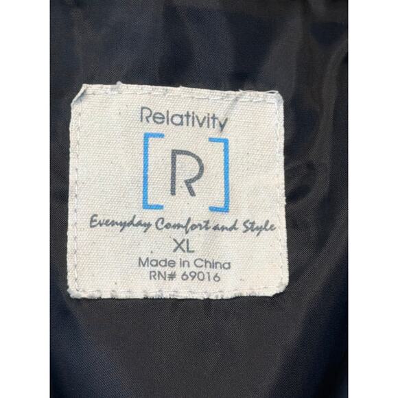 Relativity Women's XL Black Quilted Lightweight Puffer Vest Zipper Pockets - Picture 2 of 9